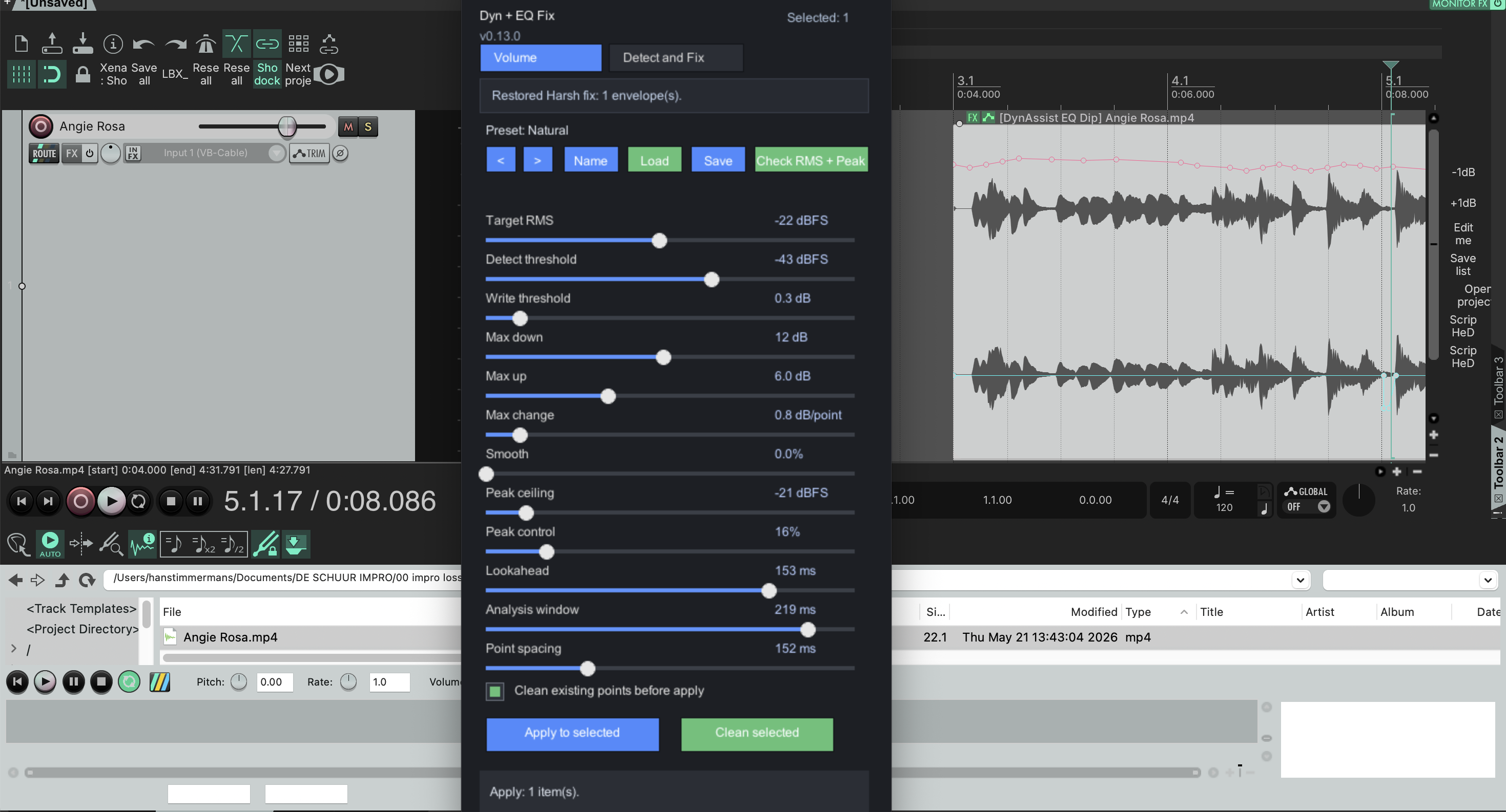Dyn + EQ Fix volume screen