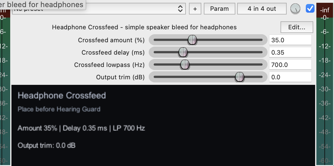 Screenshot of Headphone Crossfeed