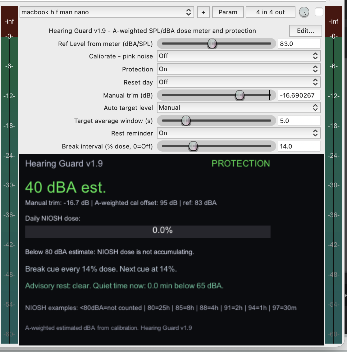Hearing Guard JSFX plugin in REAPER
