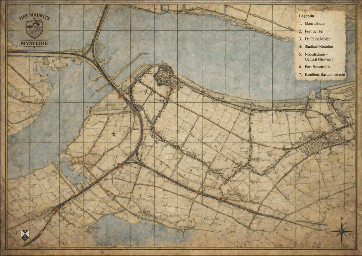 Route map for Het Maurits Mysterie